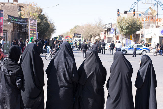Chadors, local women in Iran