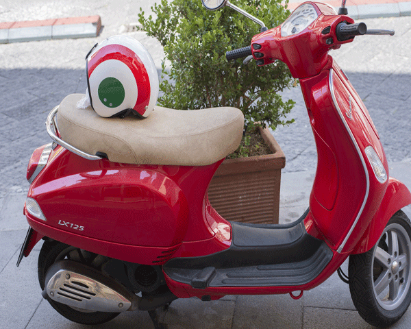 Red Vespa Italy
