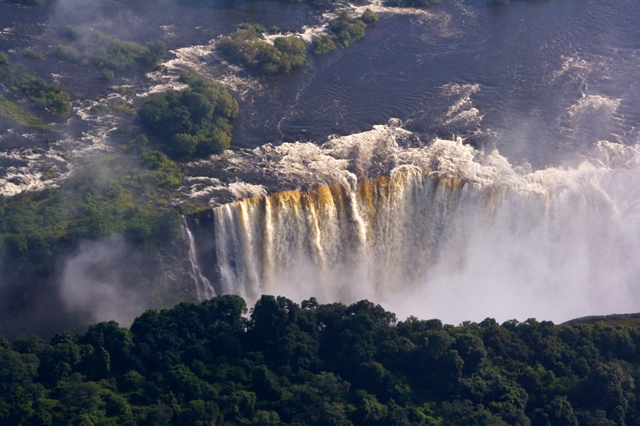 Aerial view of Victoria Falls