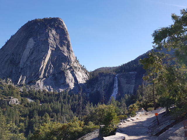 Hiking up to Nevada Fall in Yosemite National Park